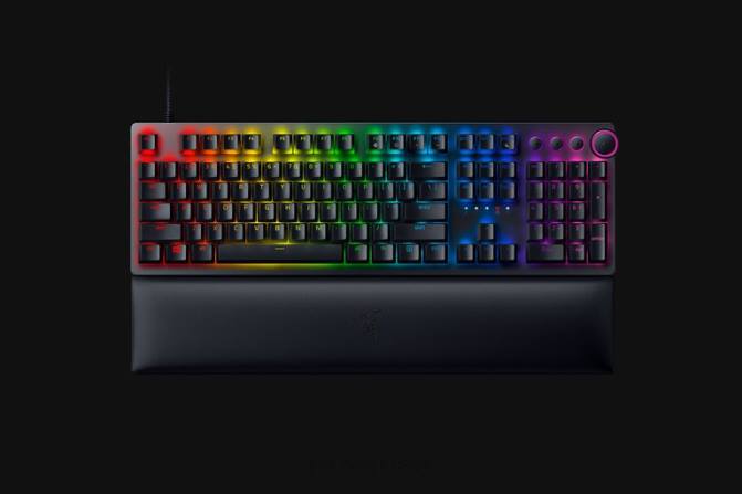 Razer Huntsman V2 - مفتاح بصري كليكي - الولايات المتحدة 2PZV69 لوحة المفاتيح لون واحد