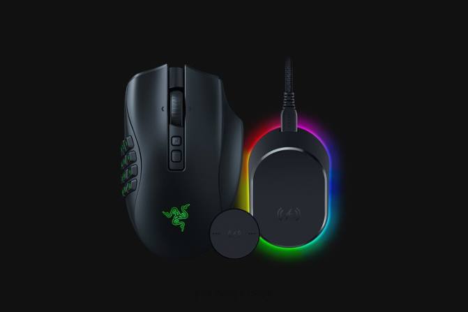 Razer حزمة Naga V2 Pro + Mouse Dock Pro 2PZV44 الفئران لون واحد