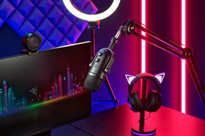 Razer سيرين v2 pro 2PZV108 انشاء محتوى لون واحد