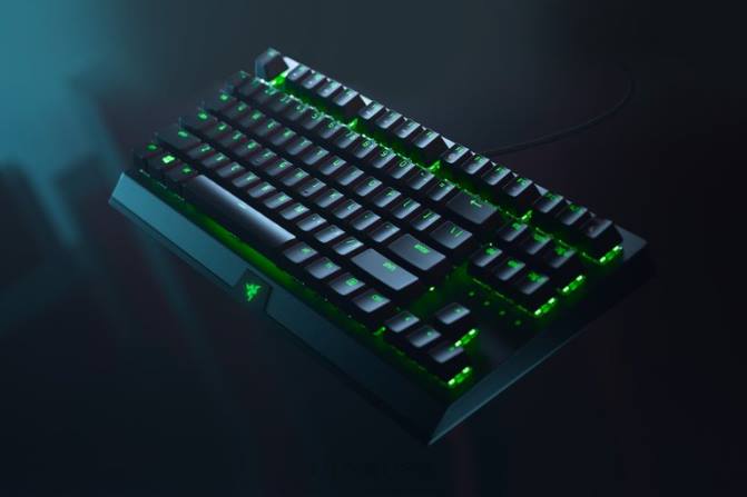 Razer بلاك ويدو v3 بدون مفتاح - مفتاح أصفر - لنا 2PZV62 لوحة المفاتيح أسود