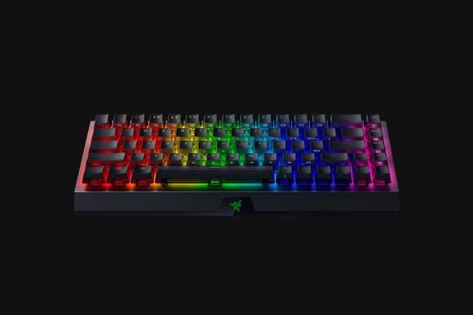 Razer بلاك ويدو v3 ميني هايبر سبيد - إصدار فانتوم - مفتاح أصفر - الولايات المتحدة 2PZV64 لوحة المفاتيح أسود